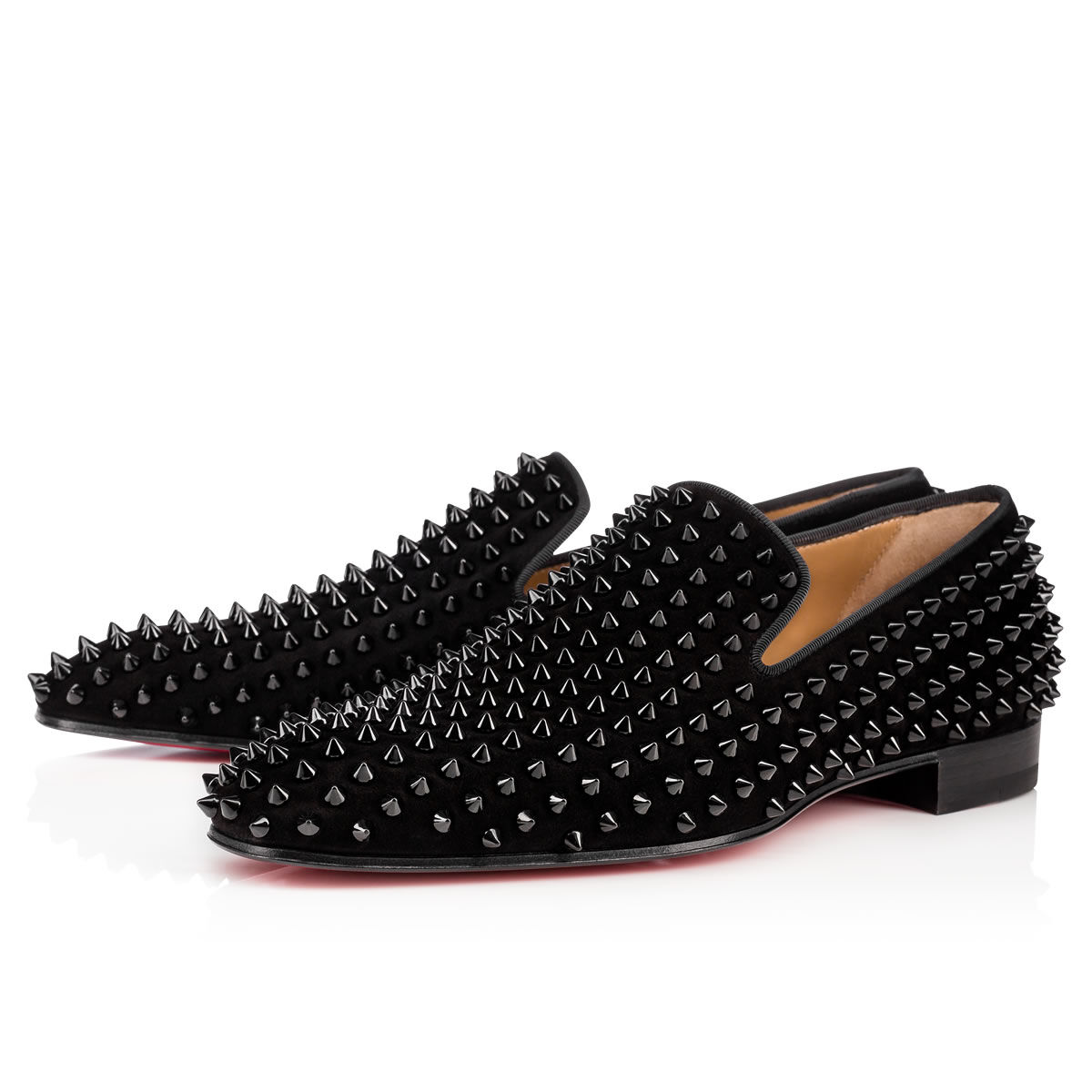 Dandelion Spikes - Loafers - Veau velours and spikes - Black
