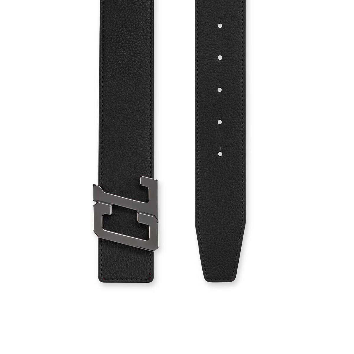Happy Rui CL Logo - Belt - Calf leather - Black - Christian