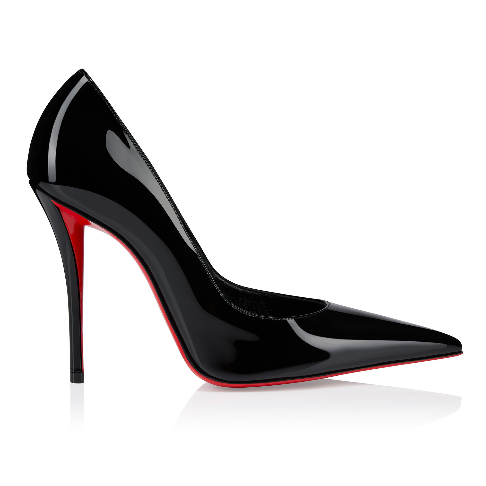 「値下」Christian Louboutin 黒 スリングバック ハイヒール Miss Z - 100 mm Pumps - Patent calf leather - Black - Women