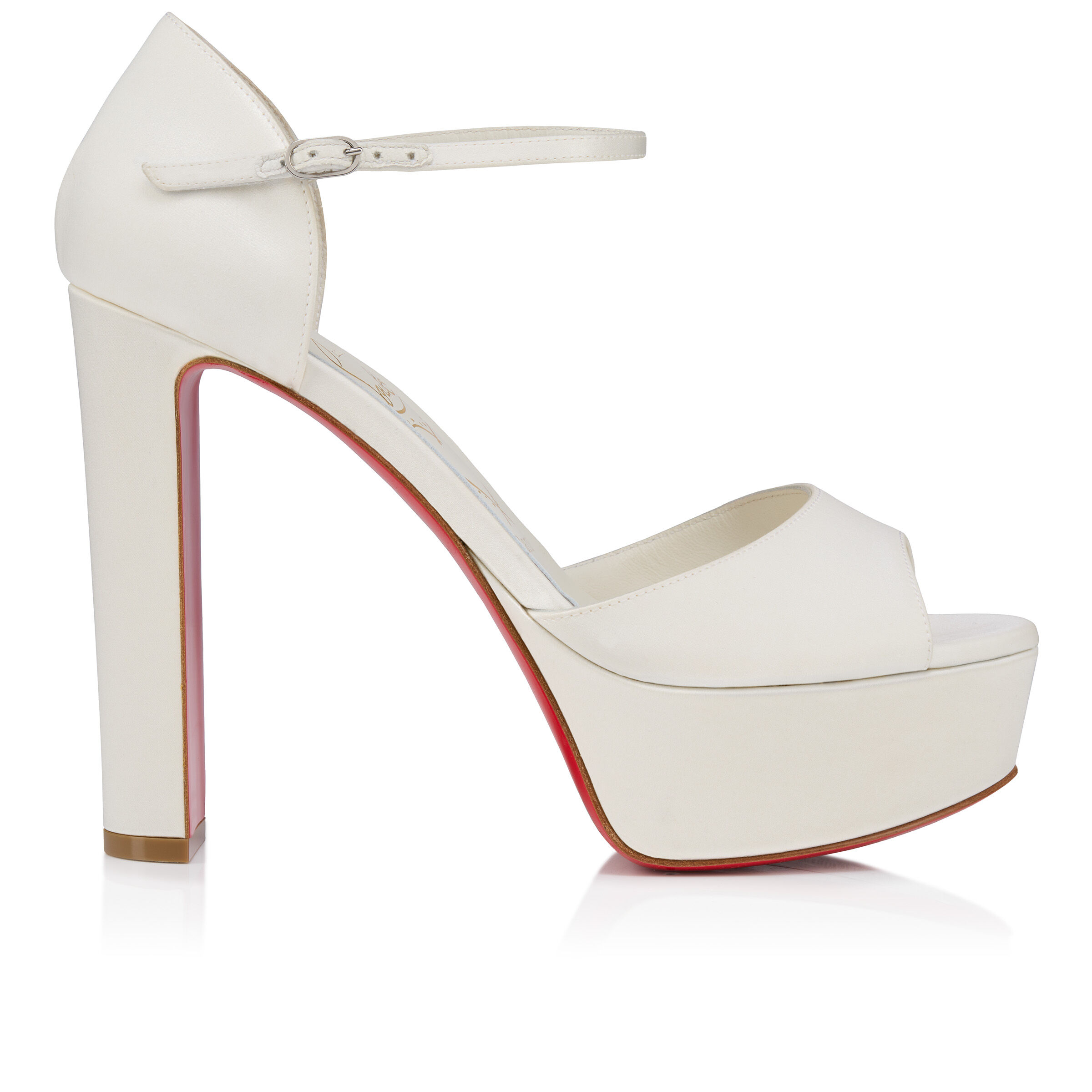 タンロン Sandaloo - 130 mm Strappy sandals - Crepe satin - Ivory
