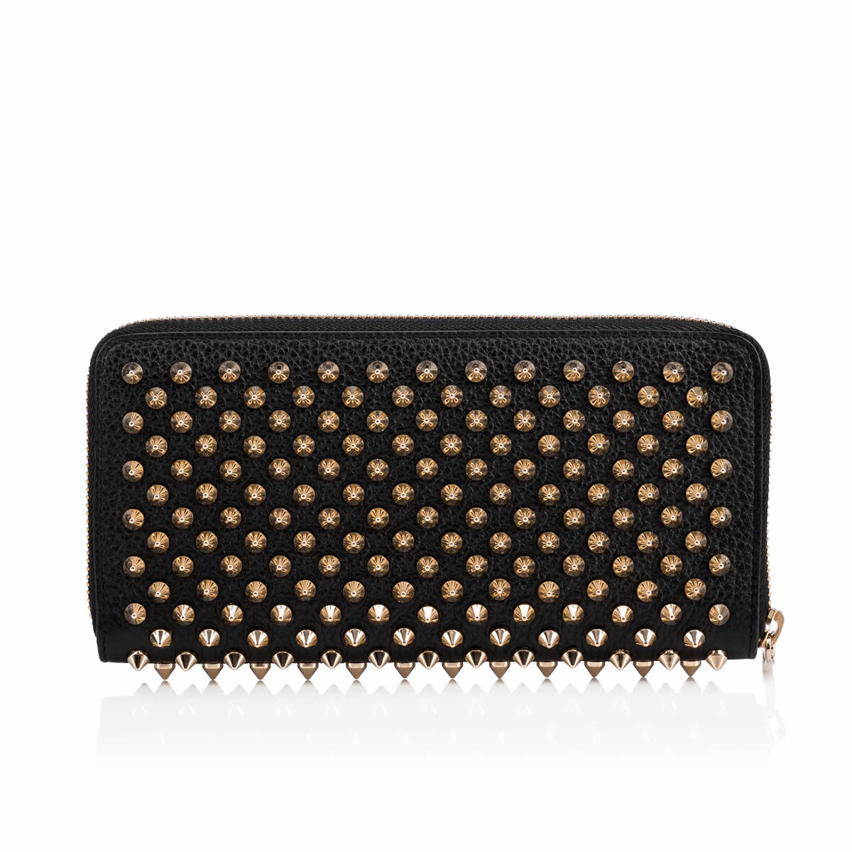 Panettone - Wallet - Calf leather and gold spikes - Black