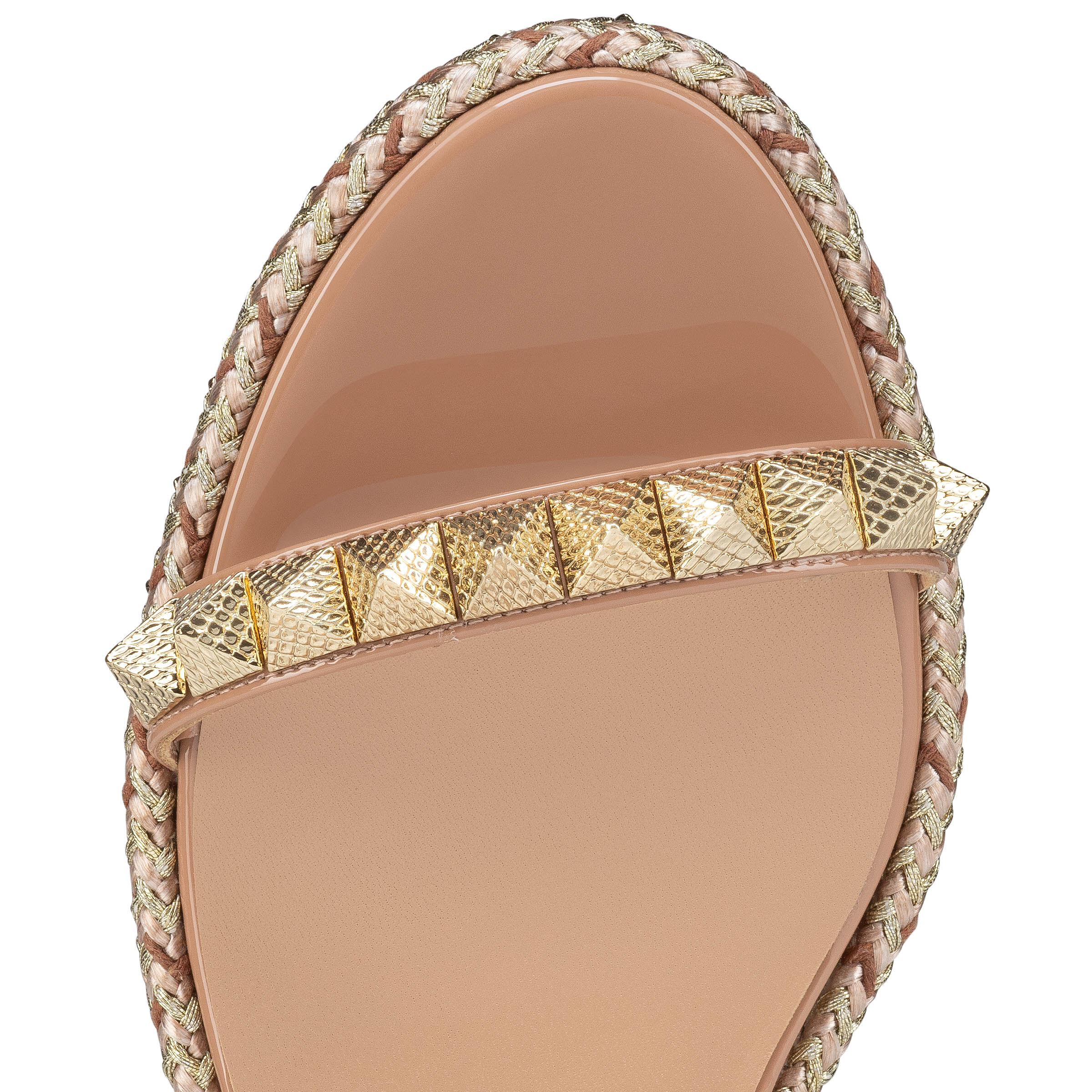 Pyraclou - 60 mm Espadrilles - Patent leather - Blush - Women