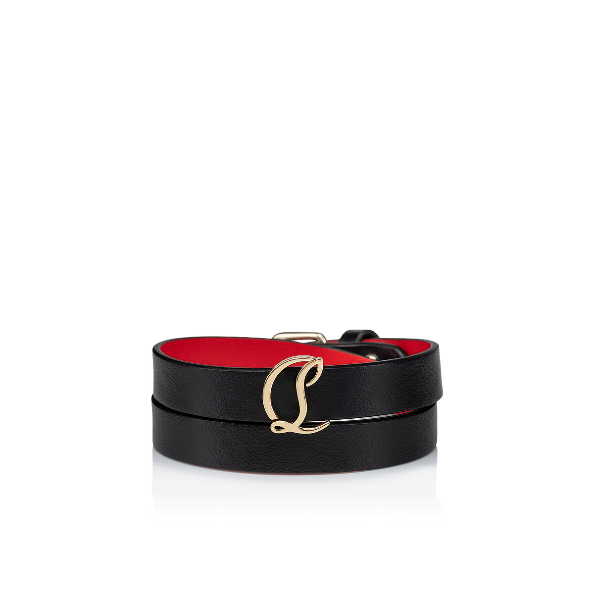 CL Logo - Bracelet - Calf leather - Black - Christian Louboutin