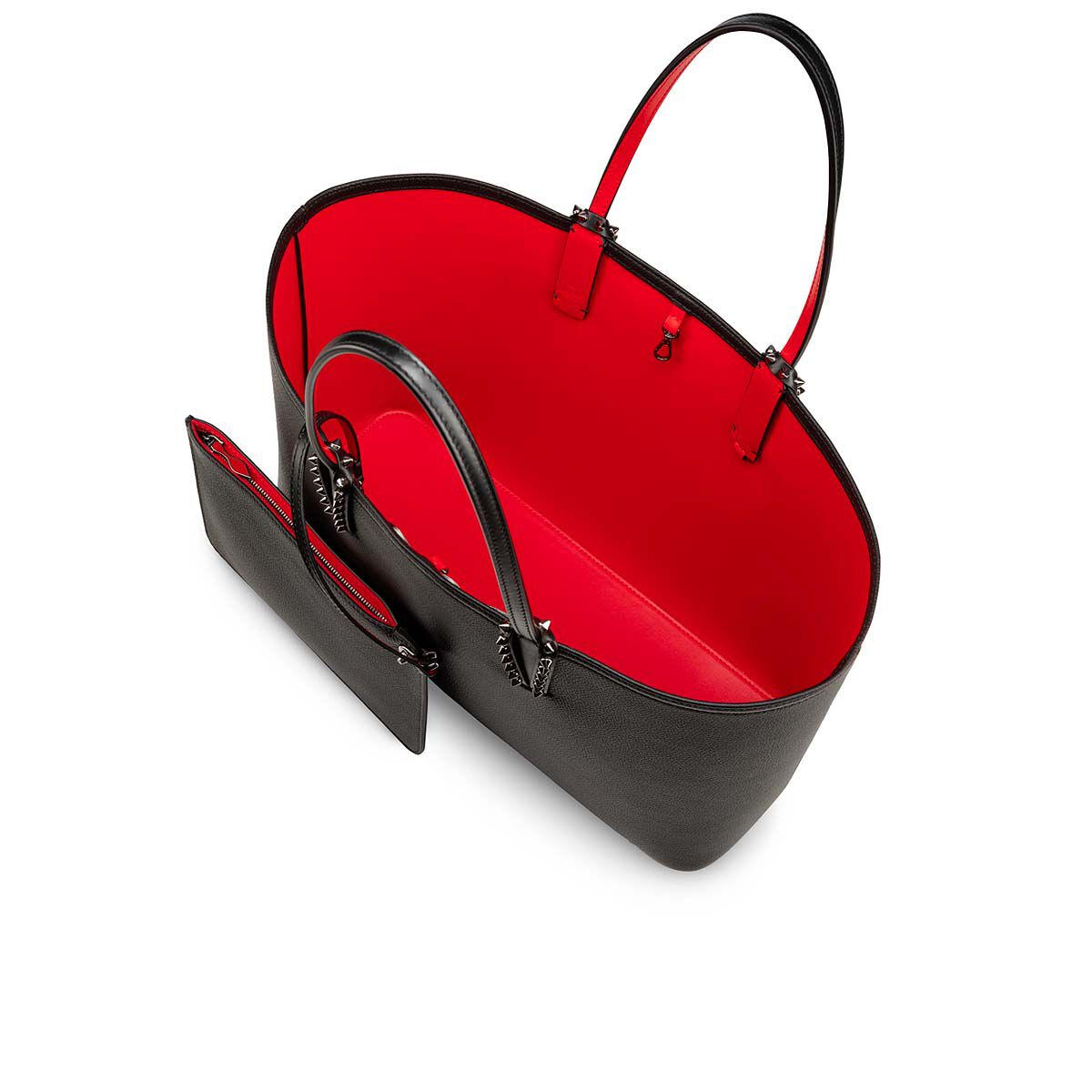 大丸心斎橋購入 Christian Louboutin CABATA 未使用 Cabata large - Tote bag - Calf leather and spikes - Black