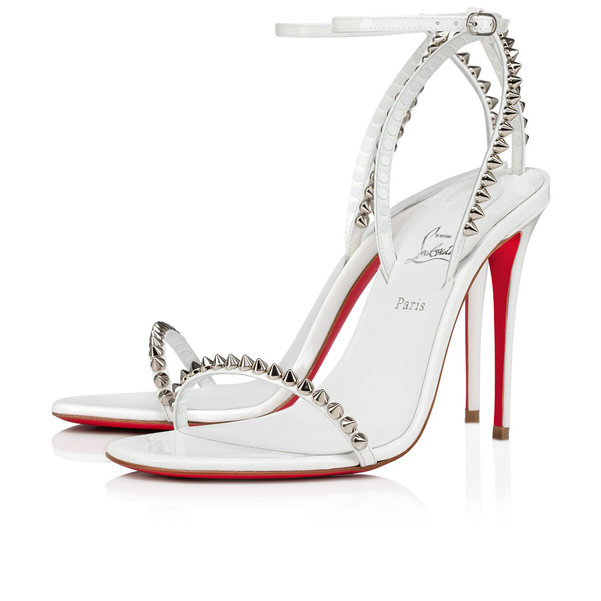 セール 8月末まで Christian Louboutin パンプス White Miss Z Sparkling - 80 mm パンプス - メッシュ - ホワイト