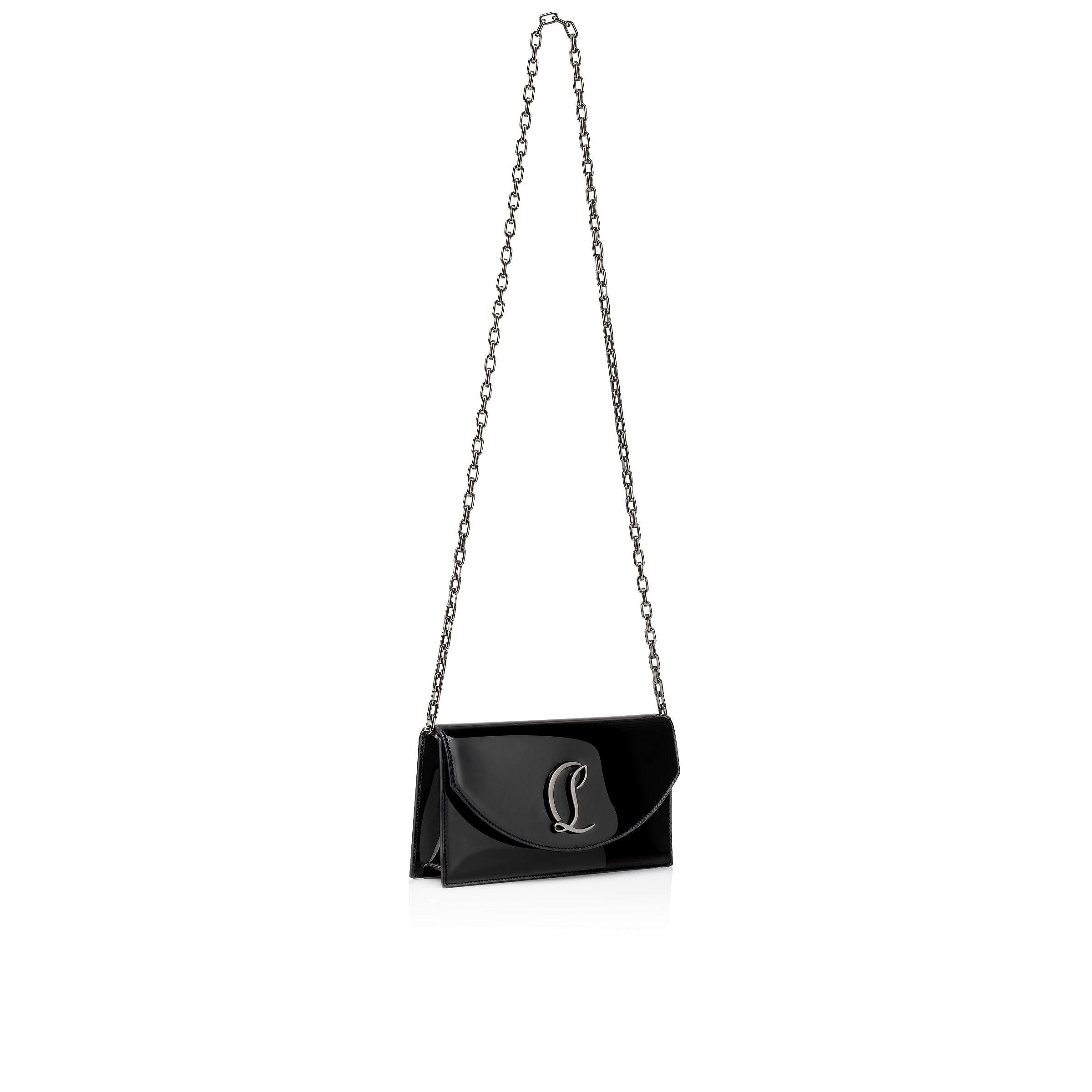 Loubi54 - Clutch - Patent calf leather - Black - Christian Loubi54 - Clutch - Patent calf leather - Black - Christian