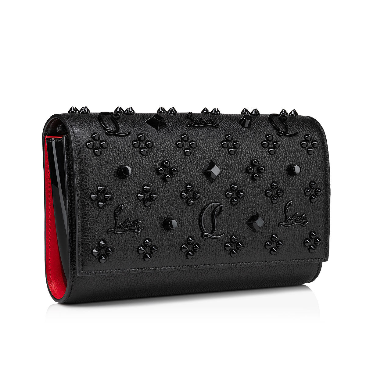 Christian Louboutin Paloma Clutch ルブタン希少 Paloma - Clutch - Calf leather and spikes Loubinthesky - Black