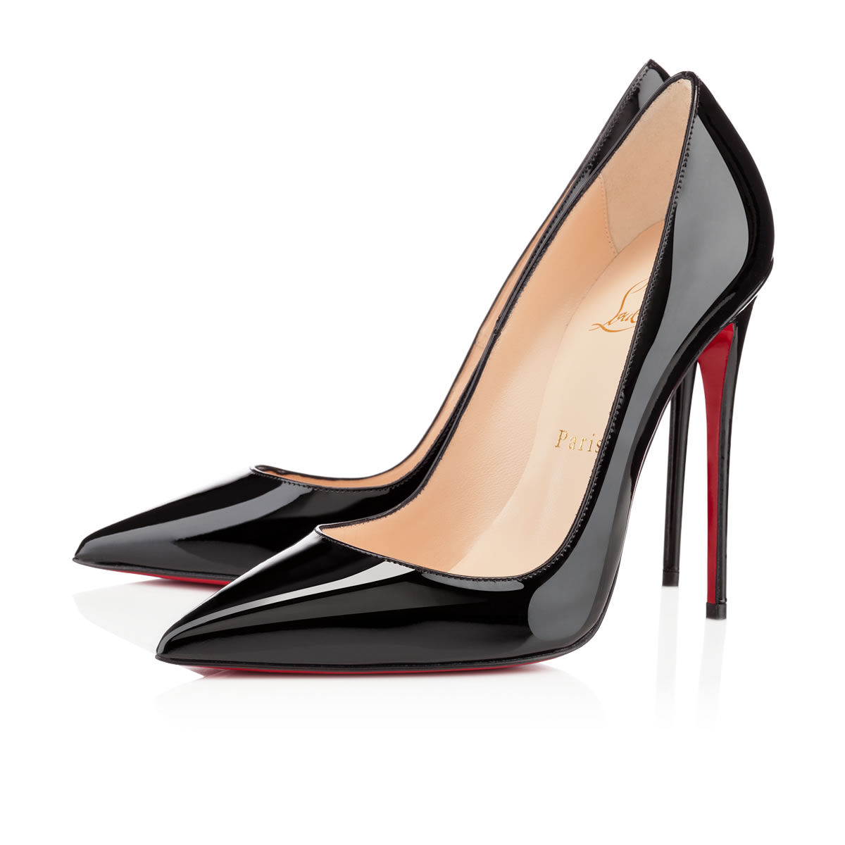 Christian Louboutin ピンクベージュ ハイヒール Pumppie - 85 mm Pumps - Patent calf leather - Blush - Women