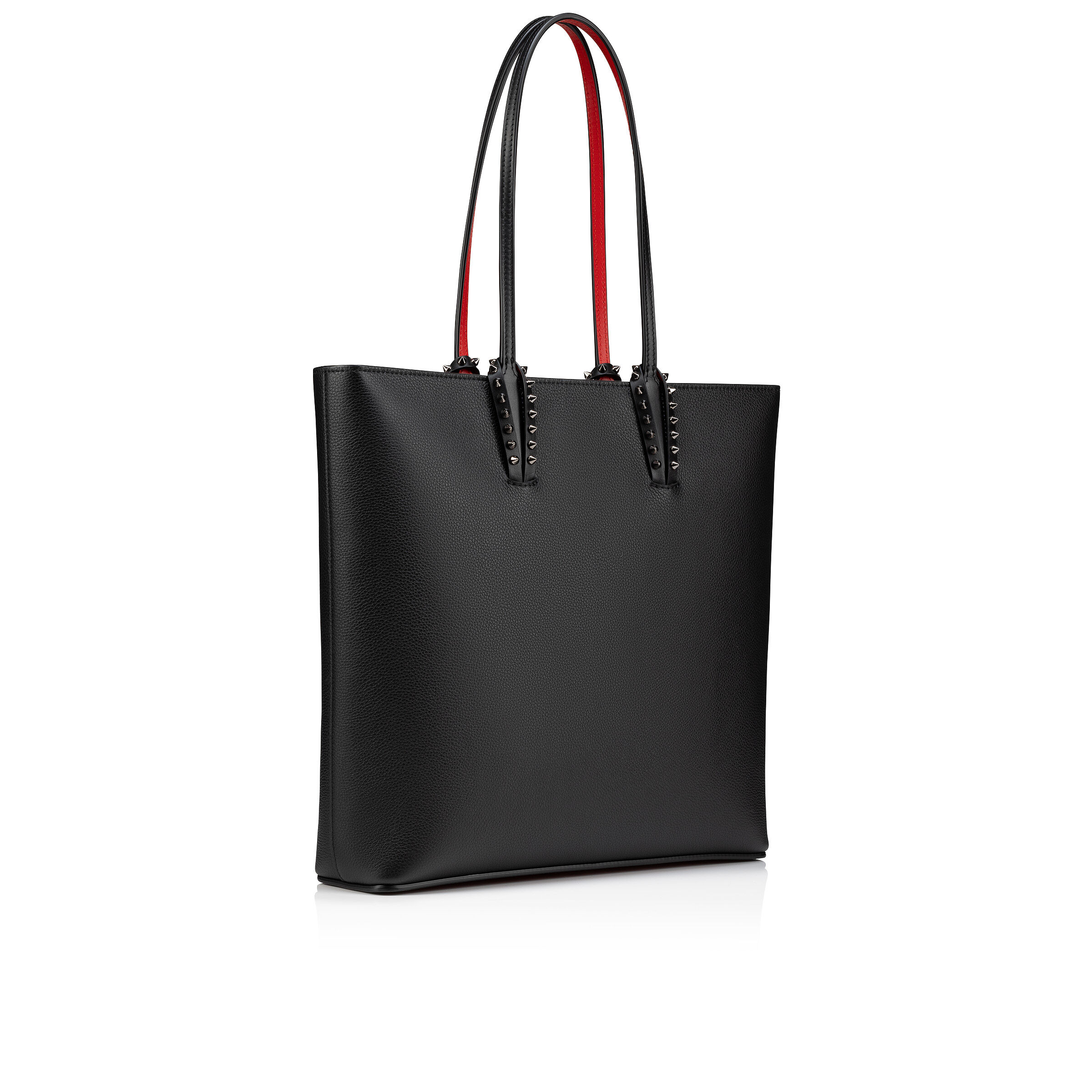 Cabata - Tote bag - Grained calf leather - Black - Christian