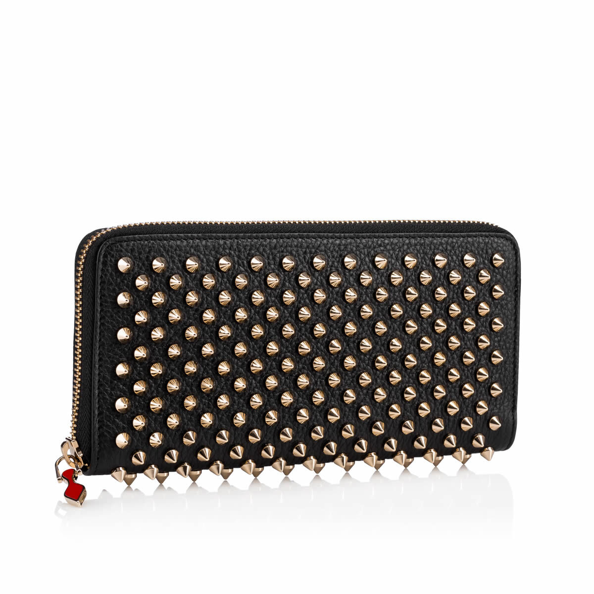 Panettone - Wallet - Calf leather and gold spikes - Black