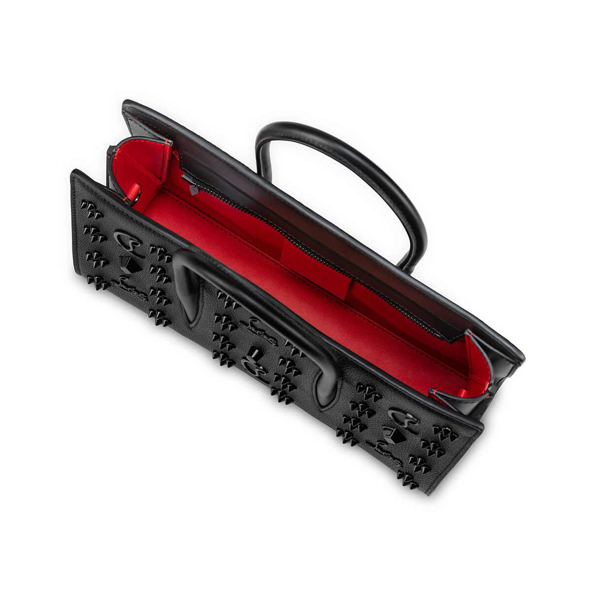Paloma - Top handle bag - Grained calf leather and spikes