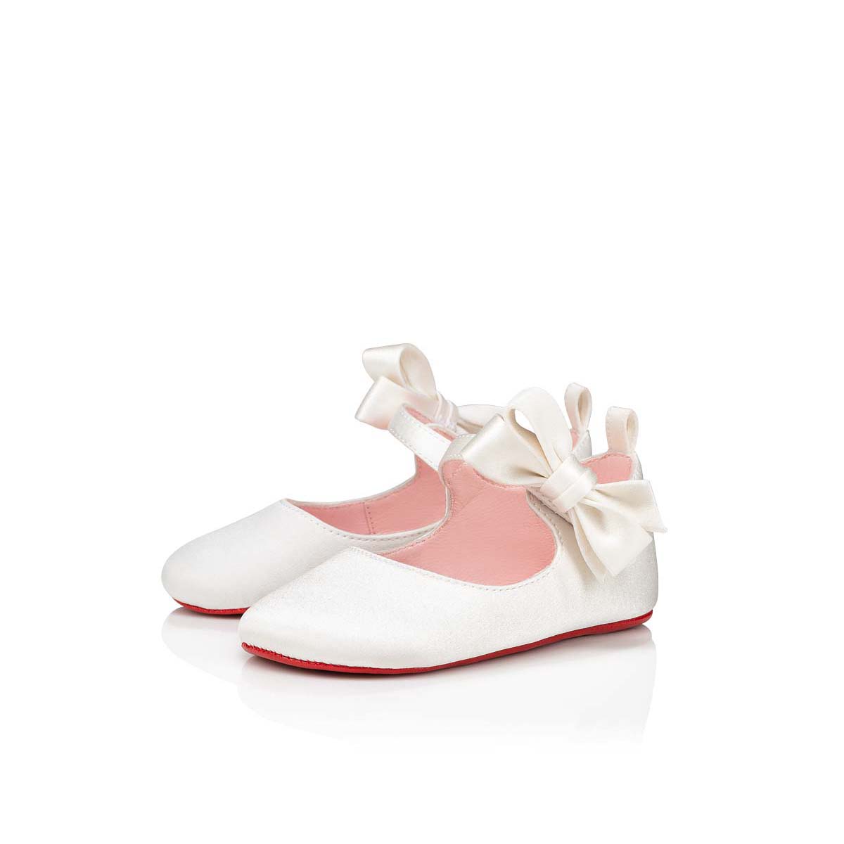 Lou Babe Ballerinas Crepe satin Bianco Baby Christian